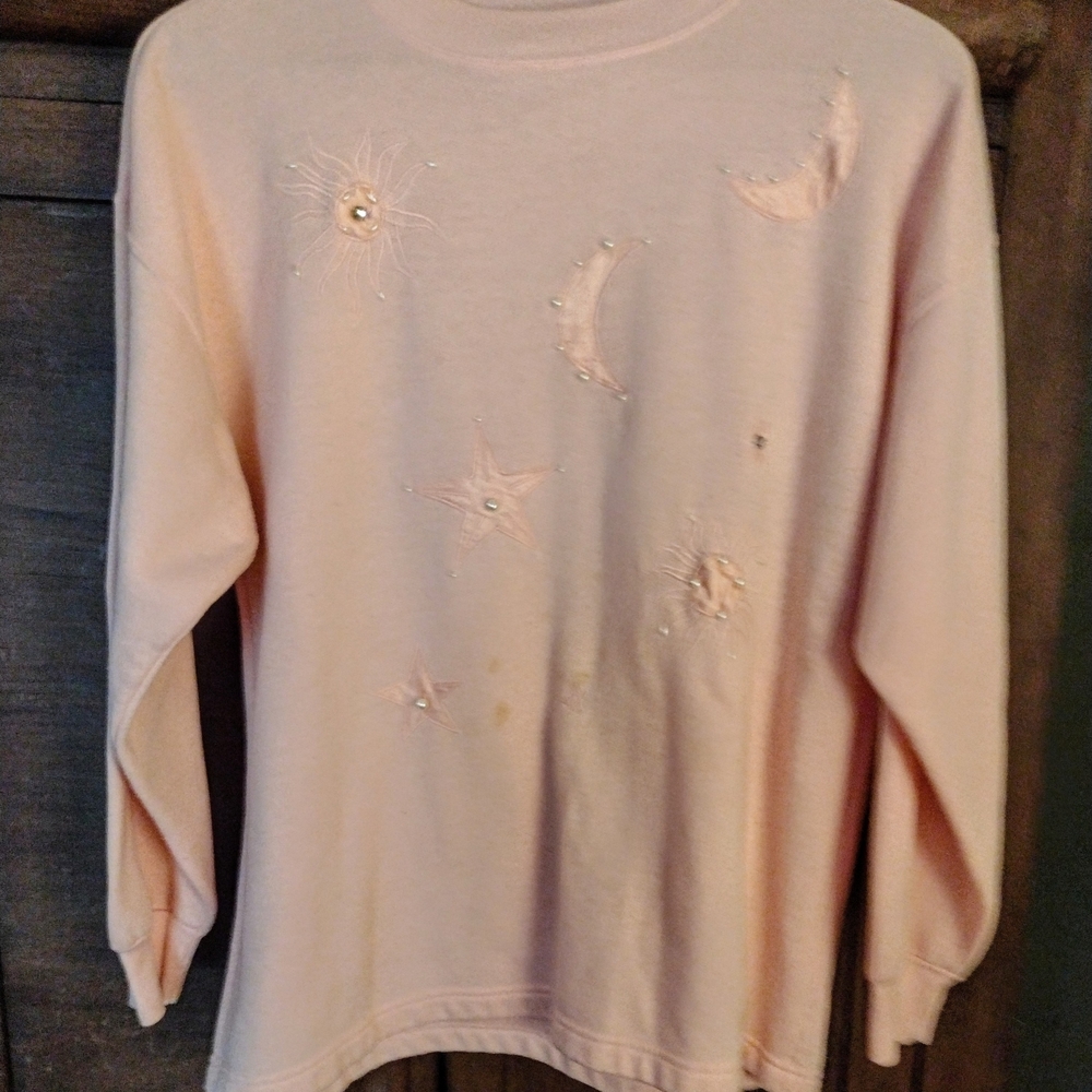 Pink Embroidered Women's Sweatshirt